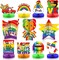 11 Pcs 3D Rainbow Honeycomb Table Centerpiece Pride Decoration